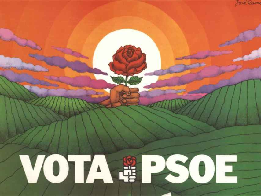 Cartel de José Ramón Sánchez para el PSOE en las elecciones generales de 1979.