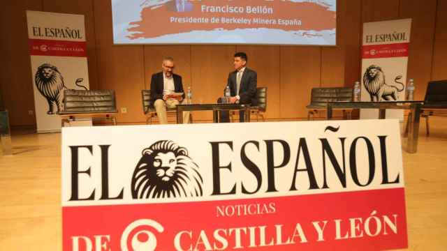 Conversación entre Jesús I. Fernández, periodista de EL ESPAÑOL-Noticias de Castilla y León y el presidente de Berkeley, Francisco Bellón, en el I Foro Salamanca Impulsa