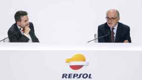 El consejero delegado de Repsol, Josu Jon Imaz, y el presidente de Repsol, Antonio Brufau.