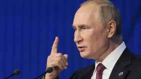 El presidente de Rusia, Vladímir Putin, durante la reunión anual del Club de Debate Valdai en Moscú este jueves.