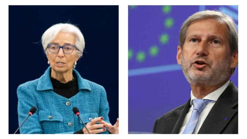 Christine Lagarde y Johannes Hahn.