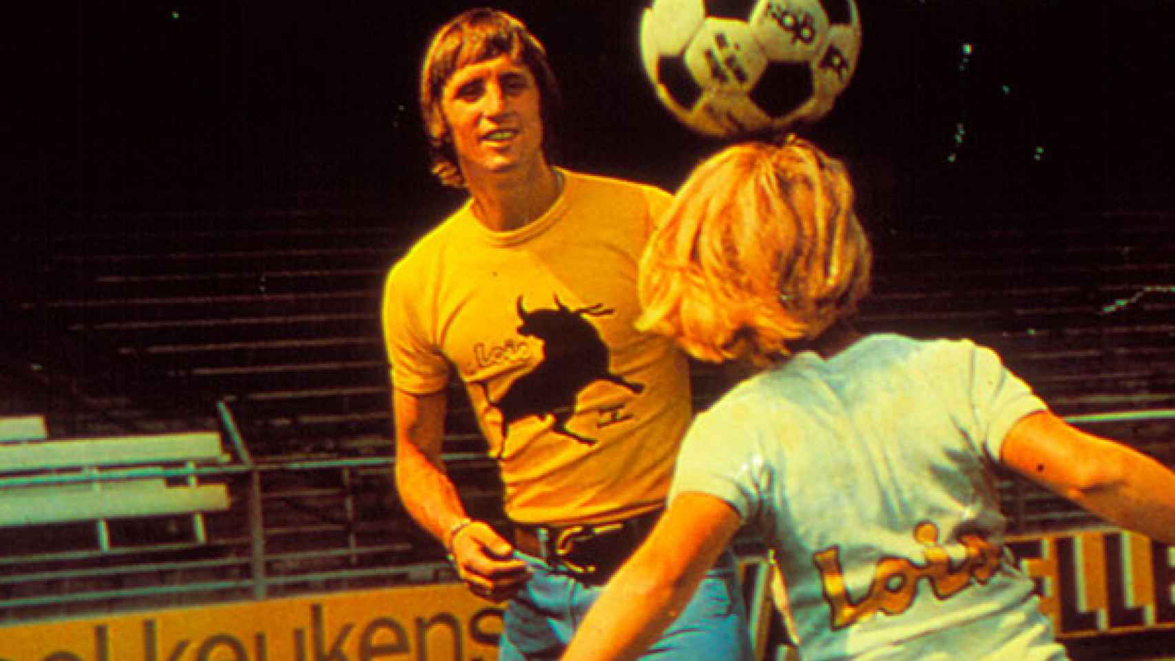 Johan Cruyff, en la publicidad que hizo para Lois. EE