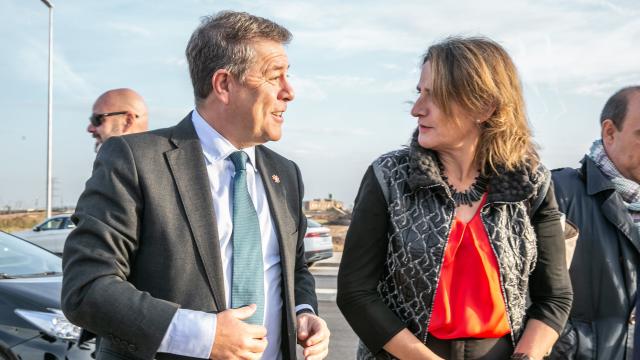 García-Page y Teresa Ribera en Guadalajara. Foto: JCCM.