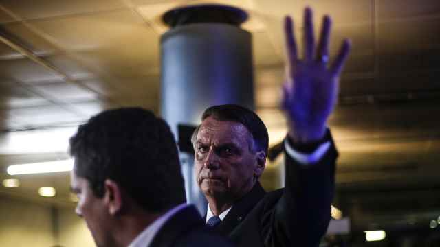 Jair Bolsonaro durante el último debate antes de los comicios.