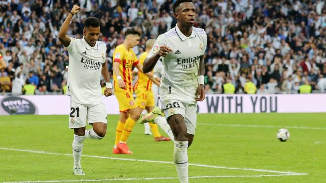 Vinicius, celebrando su gol al Girona