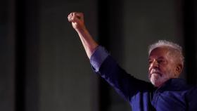 Lula da silva, tras ganar las elecciones.