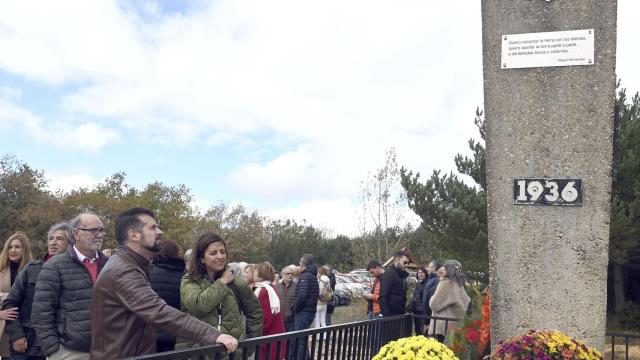 Luis Tudanca en un acto en Monte de La Pedraja, en Burgos