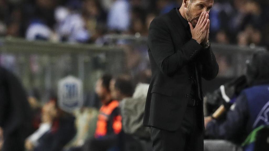 El 'Cholo' Simeone, durante el Oporto - Atlético de Madrid de la Champions League 2022/2023