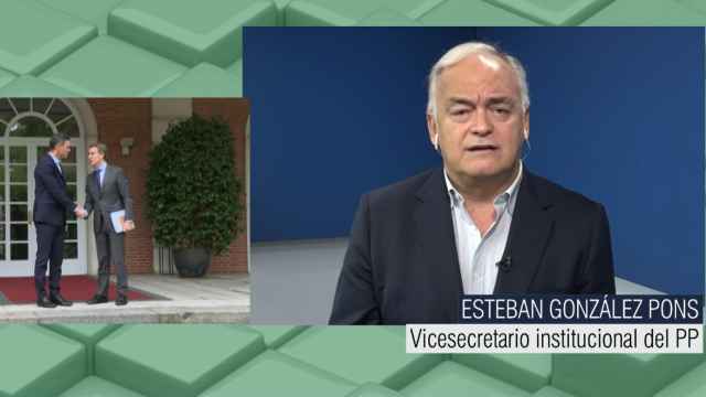 Esteban González Pons, vicesecretario de Acción Institucional del PP, este miércoles en Telecinco.