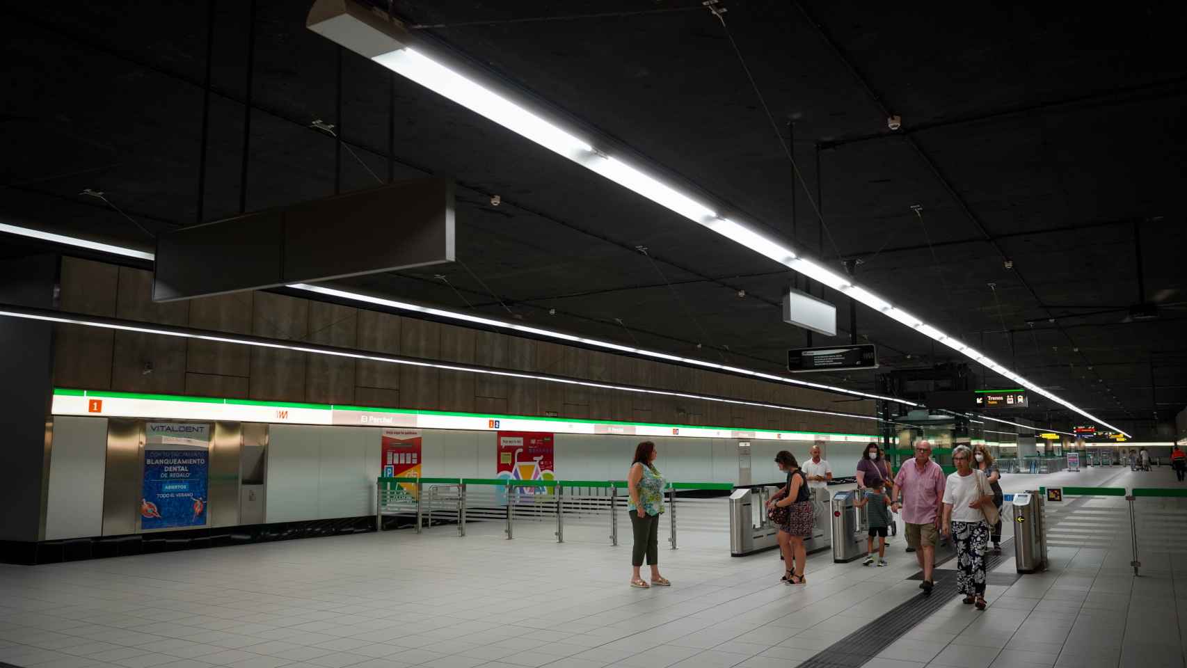 Interior de una de las estaciones del Metro de Málaga.