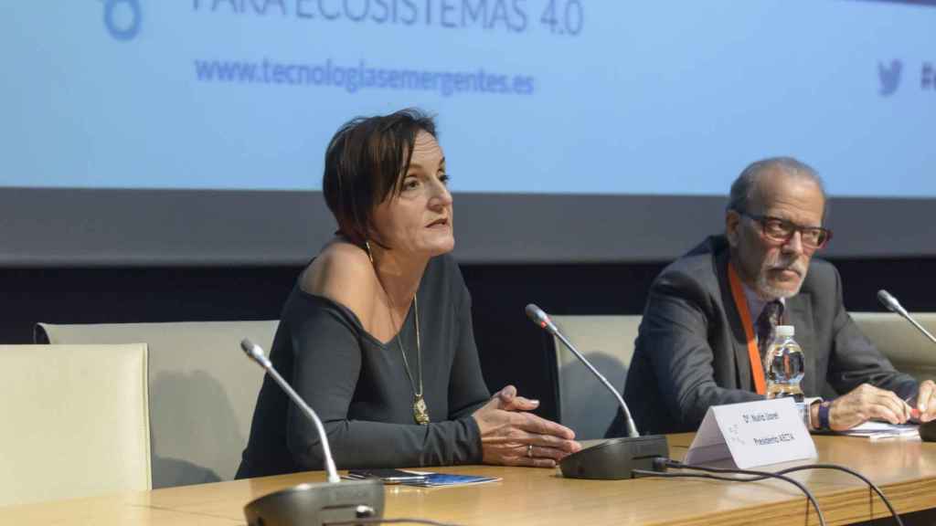 Nuria Lloret, presidenta de AECTA and directora del Congreso de Tecnologías Emergentes en una edición previous del evento.