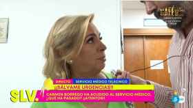 Carmen Borrego se realiza un electrocardiograma de urgencia en Mediaset
