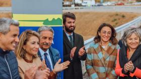 Inauguración del tramo de la A-67 con la presencia de la ministra Raquel Sánchez, Revilla, Gallardo y la consejera de Transportes María González Corral.