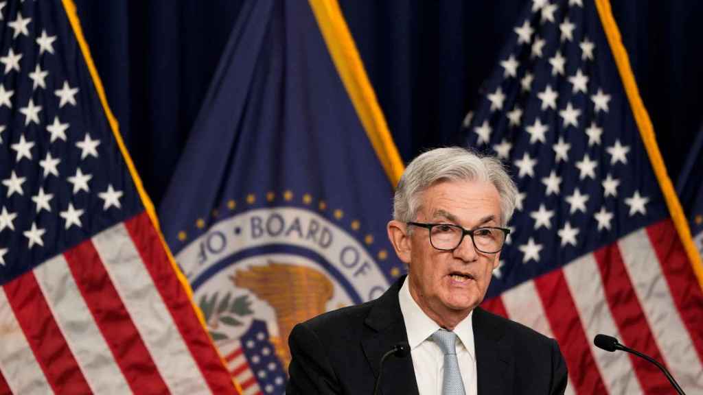 El presidente de la Fed, Jerome Powell, durante una rueda de prensa.