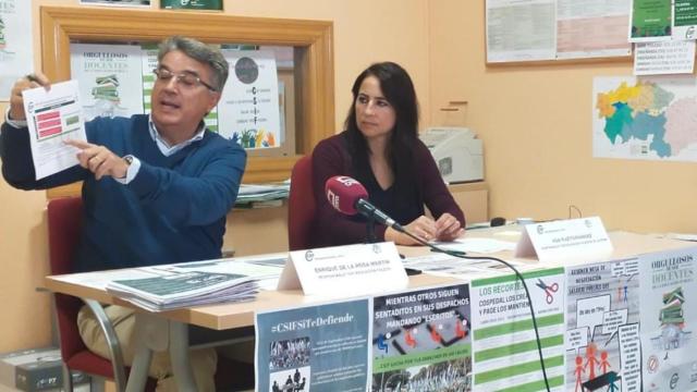 Enrique de la Rosa y Ada Ruiz, este jueves en rueda de prensa