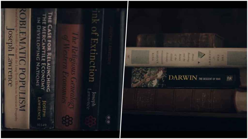Algunos de los libros de la biblioteca personal de Lawrence vistos en la temporada 2.