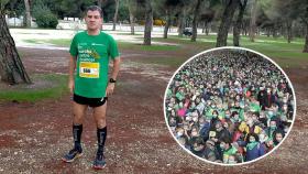 Enrique Ortega y una Marcha Contra el Cáncer anterior en Valladolid