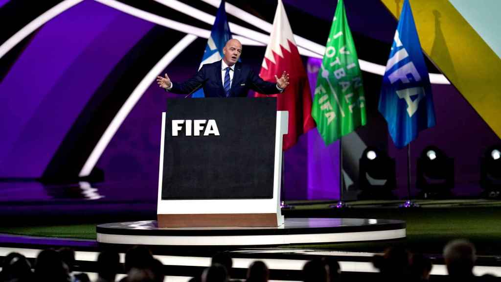 Gianni Infantino, durante un acto del Mundial de Qatar 2022