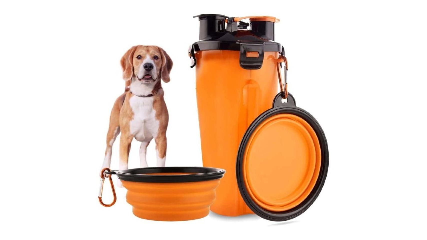  NA - Botella de agua para perros, comedero de calabaza para  perros, bebedero portátil para perros, bebedero para perros, bebedero para  apretar, suministros para mascotas de viaje para cachorros : Todo