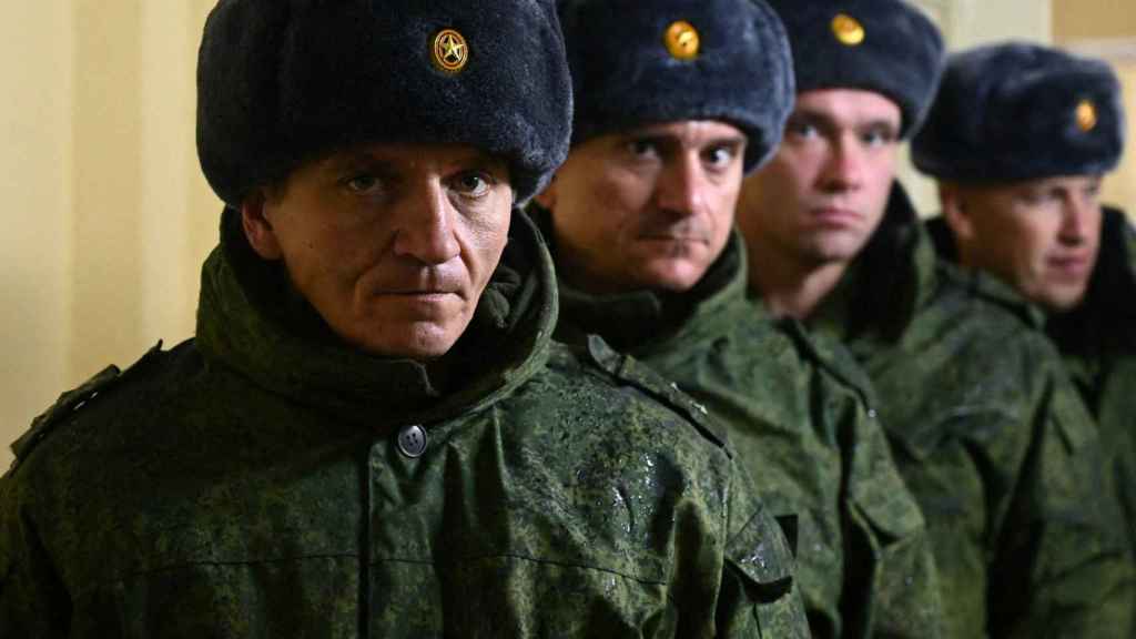 Reservistas rusos en la región de Rostov, antes de partir a la guerra.