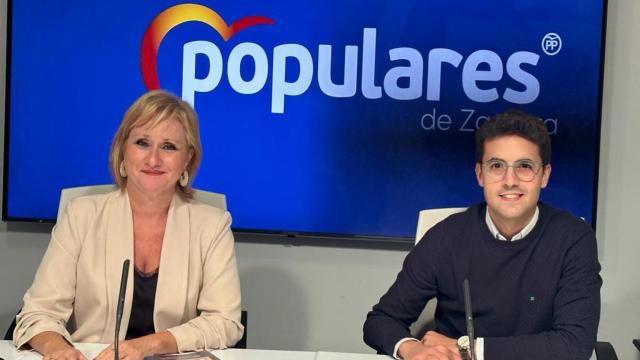 La portavoz del PP de Zamora y el presidente provincial de NNGG, Leticia García Sánchez y David Ángel Hernández Bernal