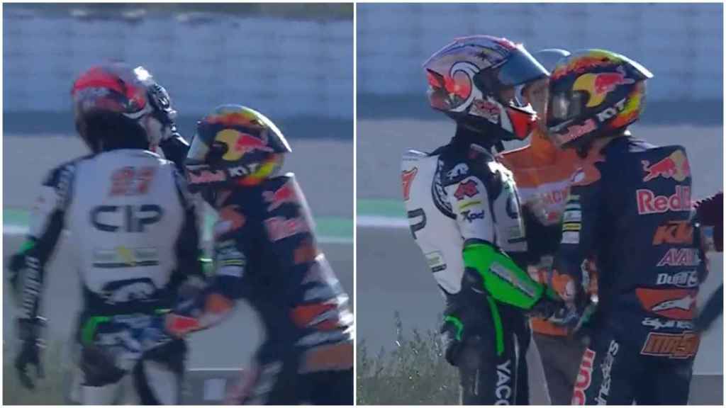 Vídeo: Bochorno en Moto3: Jaume Masiá, piloto español, se pelea a puñetazos con Kaito Toba