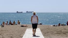 Un día de playa en Málaga capital.