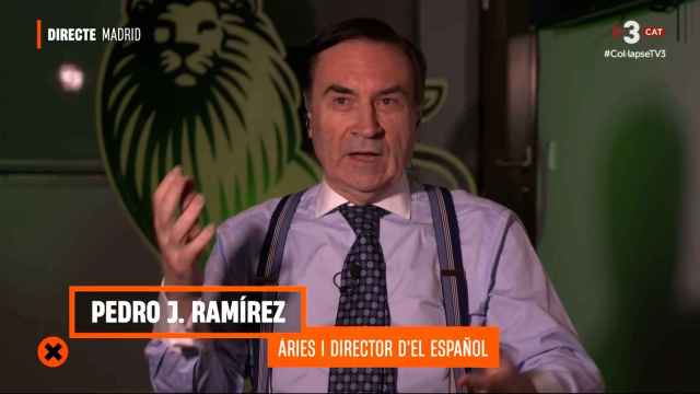 Pedro J. Ramírez, en una intervención este sábado en la cadena TV3.