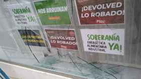 Ataque vandálico de la sede de VOX Zamora