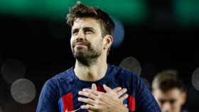 Gerard Piqué, en su despedida como futbolista en el Camp Nou