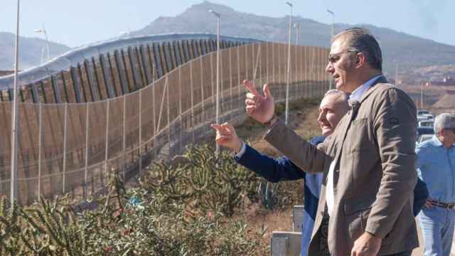 El vicepresidente de Vox, Javier Ortega Smith, durante su visita a Melilla.