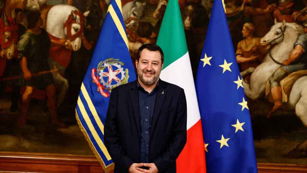 El vicepresidente y ministro de Infraestructuras italiano, Matteo Salvini.