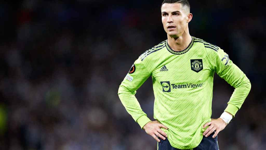 Cristiano Ronaldo, en un partido del Manchester United de la temporada 2022/2023