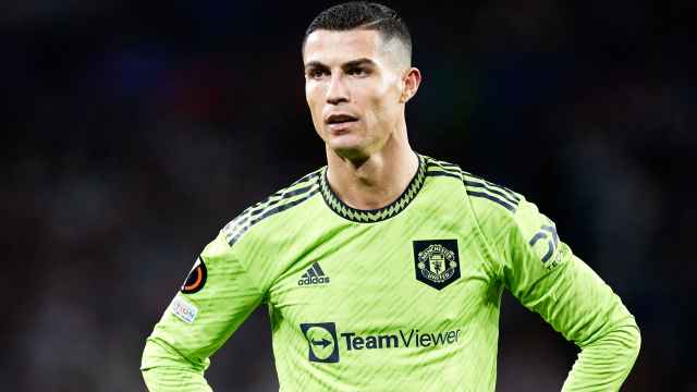 Cristiano Ronaldo, en un partido del Manchester United de la temporada 2022/2023