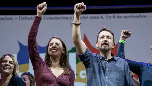 La ministra de Igualdad, Irene Montero, y el exvicepresidente del Gobierno Pablo Iglesias, en la 'Uni de otoño' de Podemos.