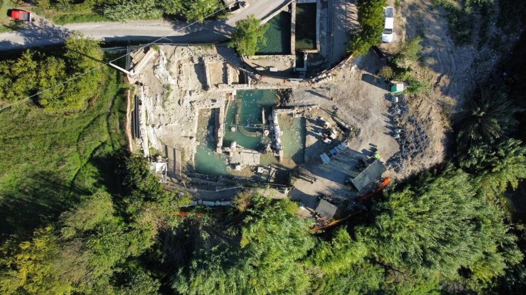 Imagen aérea del yacimiento de San Casciano.