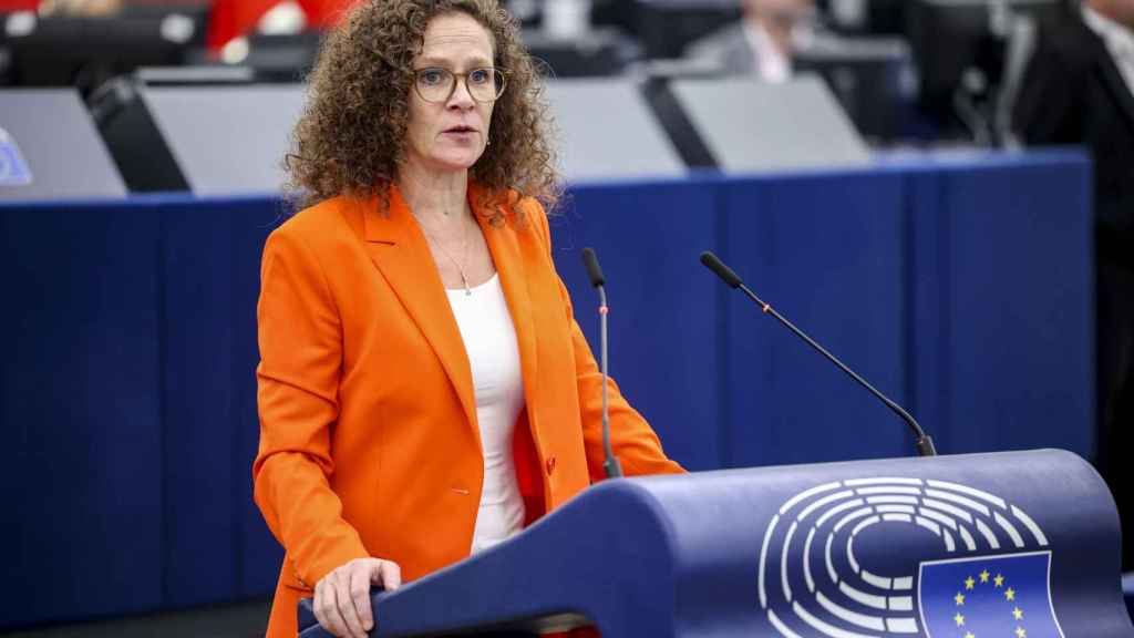 La autora del borrador de informe sobre Pegasus, Sophie In 't Veld, eurodiputada liberal holandesa.