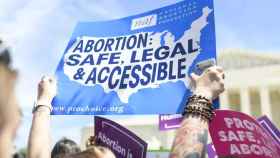 Pancarta a favor del aborto en Estados Unidos.