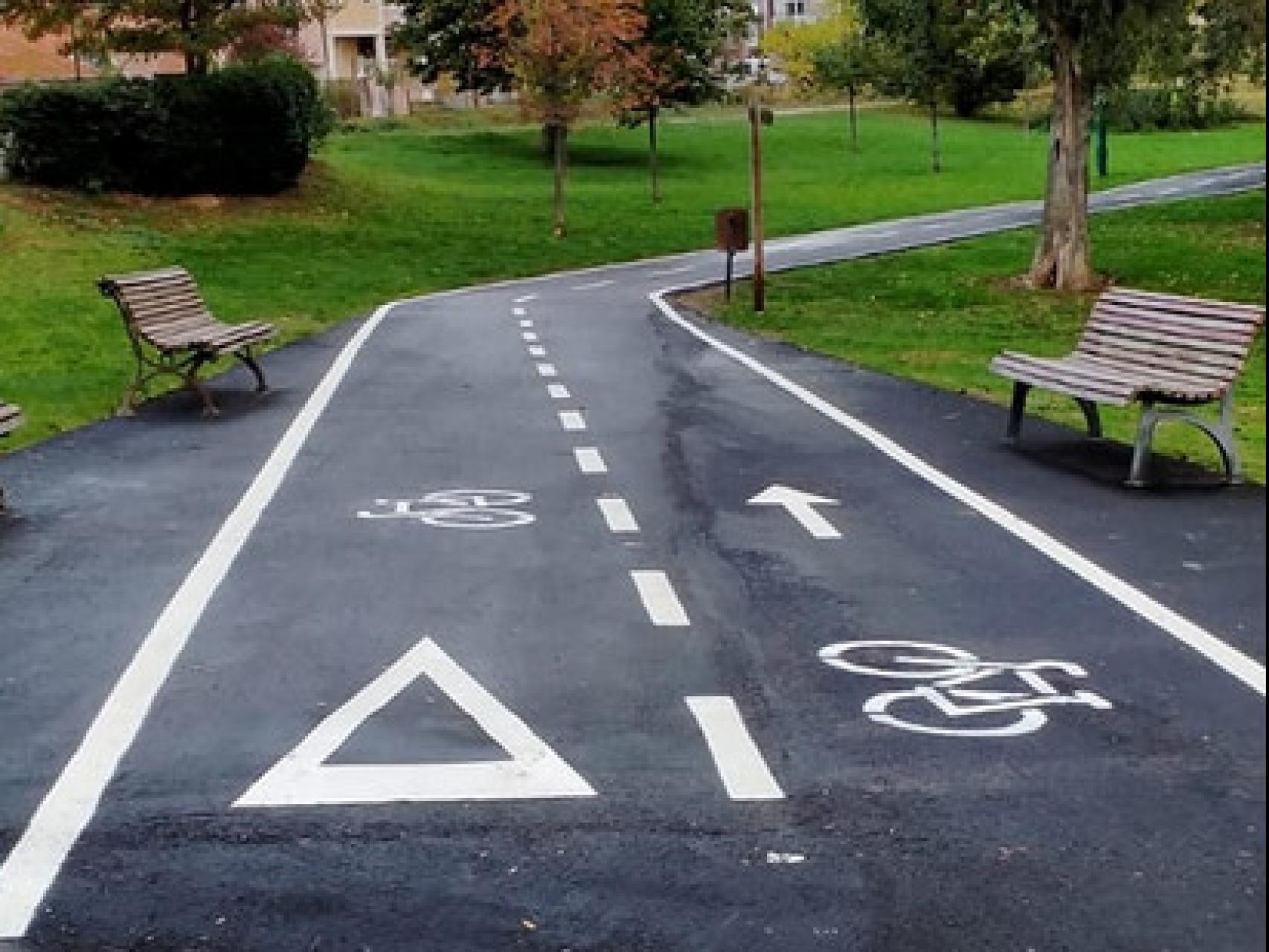 Carril bici en el Jardín Botánico