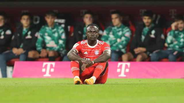 Sadio Mané, tras lesionarse con el Bayern Múnich