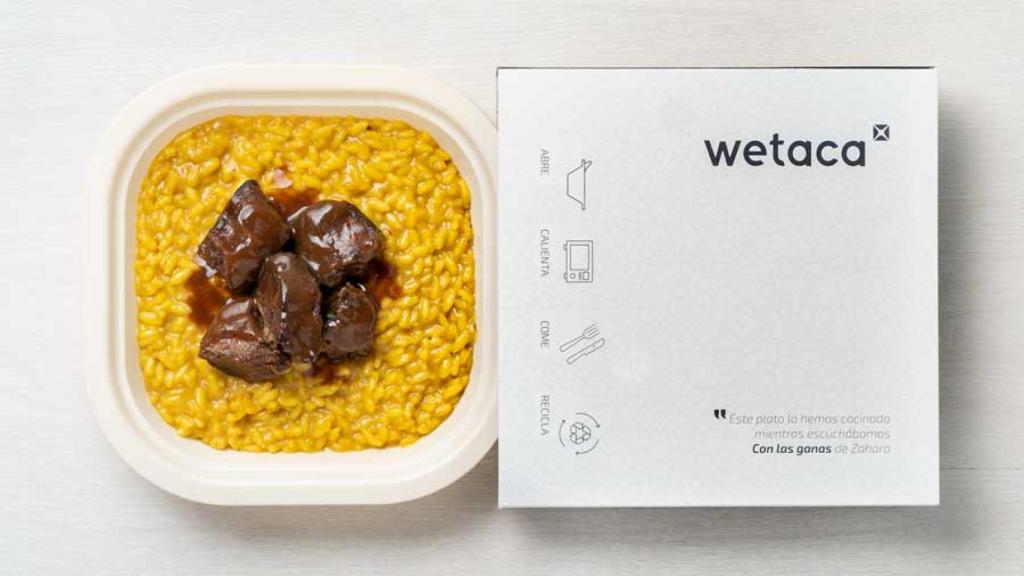Arroz con carne, uno de los platos de la suscripción semanal.