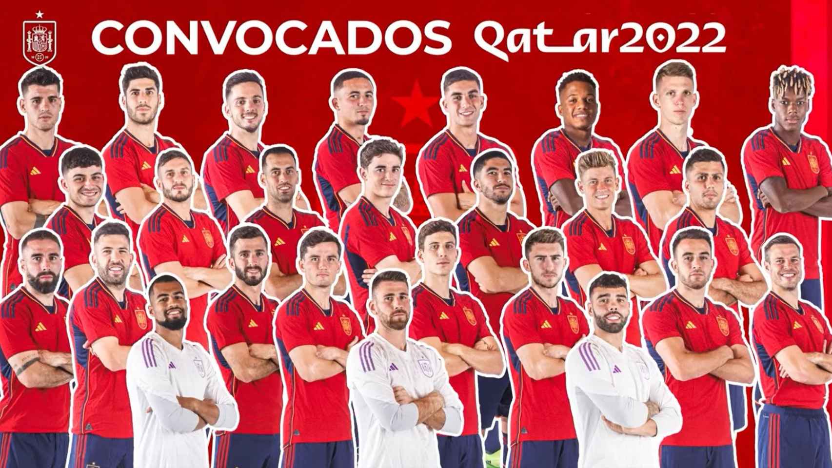 Los 26 convocados de España para el Mundial de Qatar