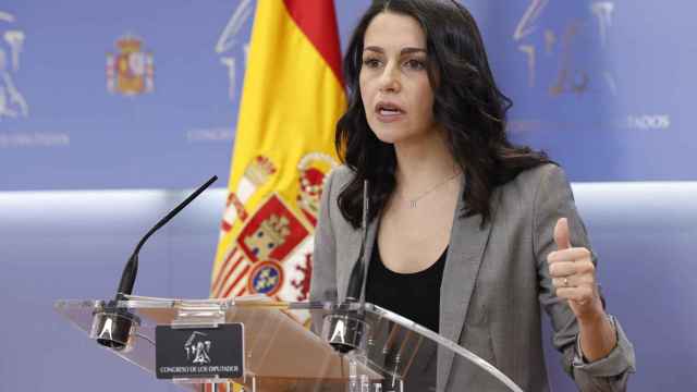 La presidenta de Ciudadanos, Inés Arrimadas, este viernes en rueda de prensa.