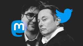 A la izquierda Eugen Rochko, creador de Mastodon y, a la derecha, Elon Musk, máximo accionista de Twitter.