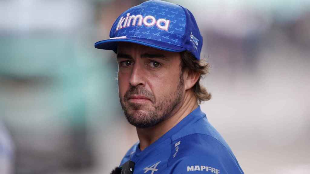 Fernando Alonso, durante el Gran Premio de Brasil.