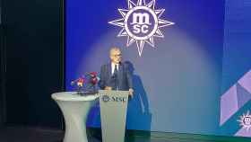 Pierfrancesco Vago, presidente ejecutivo de MSC Cruceros, durante la presentación del barco en Doha.
