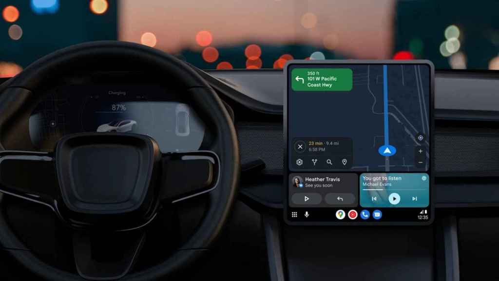 New Android Auto interface on large screens