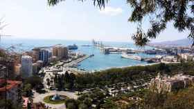 Vista del puerto de Málaga.
