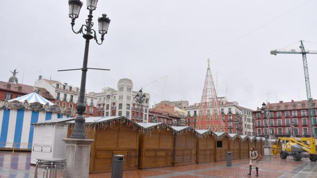 Farolas en la Plaza Mayor de Valladolid