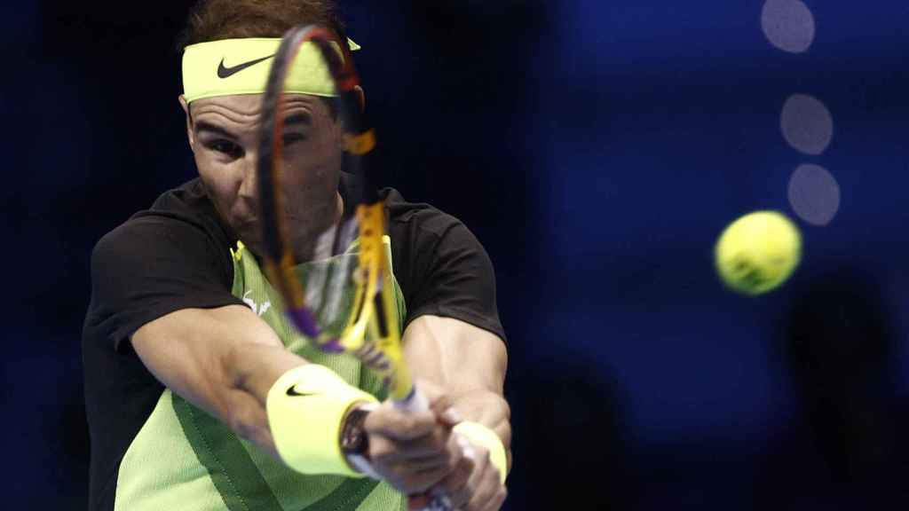 Rafael Nadal, durante un partido en las ATP Finals